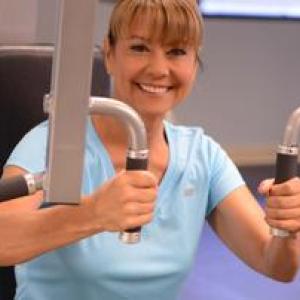 Larre Renda at fitness center.