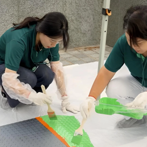 Employees of Boehringer Korea turn learnings into action, installing ramps as part of the “Moving Forward” accessibility campaign.
