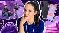 Collage of photos of students and phones