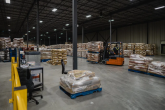 Photo showing inside of distribution center.