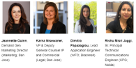 left to right: Jeannette Guinn, Karna Nisewaner, Dimitra Papazoglou, Rishu Misri Jaggi