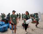 Volunteers cleaned up Granada Beach in Long Beach, CA.