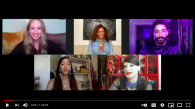 screenshot of video with images of different speakers