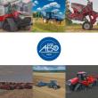 Images of tractors and AE50 logo
