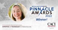 Pinnacle Awards Winner text with headshot of Linda Braun