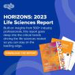 HORIZONS: 2023 Life Sciences Report. CRB logo in the corner