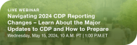 SCS Consulting Presents CDP Reporting Webinar