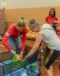 KeyBank volunteers helping out at the Cleveland Cavaliers food bank.