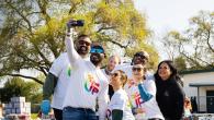 Volunteers taking a selfie together