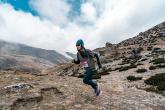 Runner on Mt. Everest doing the marathon.