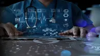 A healthcare professional using AI