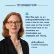 CHIEF SUSTAINABILITY OFFICER ANDREA BROWN