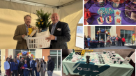 City Hall Place Grand Opening photo collage.