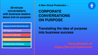 "corporate conversations on purpose" banner