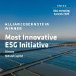 "ALLIANCEBERNSTEIN WINNER Most Innovative ESG Initiative Climate Natural Capital"