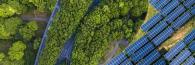 Solar panels from a bird's eye view