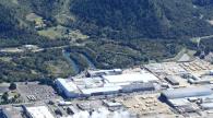 Overview shot of Essity plant in Mannheim, Germany.