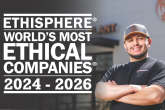 Photo of Southwire team member with logo: Ethisphere's World's Most Ethical Companies 2024 - 2026