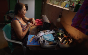 Person at a sewing machine