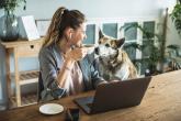 Woman with dog.