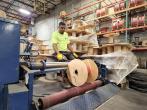 Wesco employee cutting wire in Kansas City, Kansas.