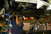 person working on a vehicle