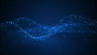 Blue wave digital visualization