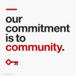Our commitment is to Community. KeyBank logo.