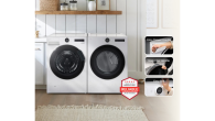 LG Comfort Kit accessories on washer and dryer