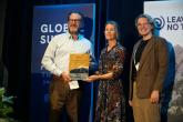 Dave Adams, Regional Vice President for the Western Region of Subaru of America, Inc.; Dana Watts, Executive Director of Leave No Trace; and Kirsten Anderson, Brand Partnerships and Experiential Marketing Specialist with Subaru of America, Inc