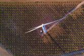 aerial image wind turbine 