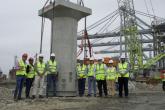 Group standing next to Living Seawall as it's built