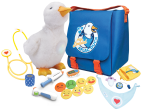 My Special Aflac Duck shown with his bag and accessories. 