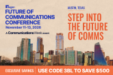 Ragan event poster "Step into the future of comms"
