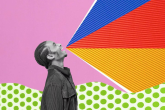 Person laughing