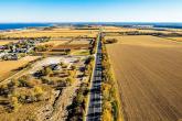 Aerial image of a rural road 