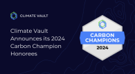Logo for Climate Vault and for the 2024 Carbon Champion awards