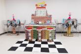 Short Hills CAN food drive sculpture.