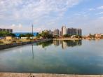Pond in India after being cleaned