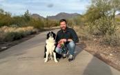 Colin, Product Marketing Manager, Video & Control, HARMAN Professional Solutions, shown with his dog.