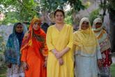 Group of powerful women standing together