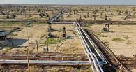 Aerial view of a pipeline sprawling across land