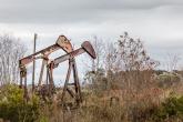 Abandoned oil wells in a field
