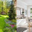 Outside and inside of a home.