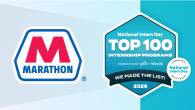 Marathon Petroleum logo with Nation Intern Day Top 100 logo