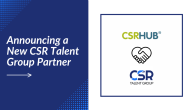 Branded partnership graphic from CSR Talent Group
