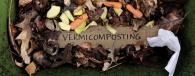 sign reading "vermicomposting" with composting around it