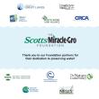Scotts Miracle-Gro Foundation's logo surrounded by the logos of their partners in preserving water