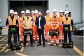 Picture: Zubi Hussain, Wesco Business Development Manager EES UK and new RSE apprentice cohort with their toolkits 