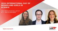 "2026 INTERNATIONAL DAY OF WOMEN AND GIRLS IN SCIENCE" above photos of three women